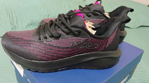 Tênis Olympikus Feminino Preto com Detalhes Rosa