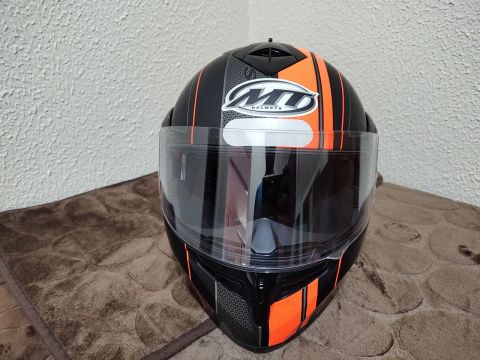 Capacete MT Helmets raceline articulado Robocop viseira dupla 