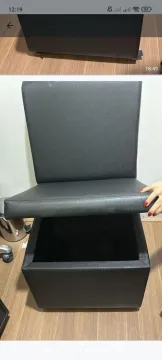 Banco Baú Estofado Preto
