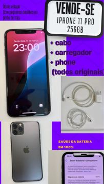 iPhone 11 Pro 256GB - Saúde da bateria 100%