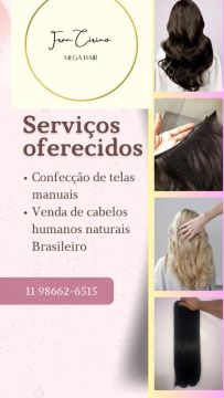 Cabelos humanos naturais brasileiros - Mega Hair