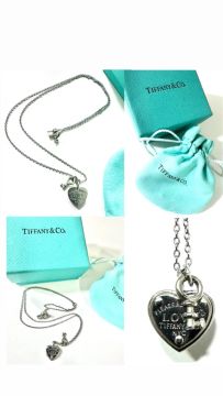 Colar Tiffany ORIGINAL coração com cadeado + chave