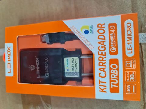 Kit Carregador Turbo Power 4.0 Lehmox -  Novo!