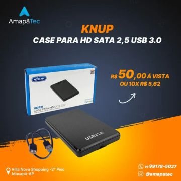 Case para Hd Externo 2.5" sata Usb 3.0 KNUP