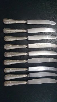 9 facas de mesa fracalanza 25cm