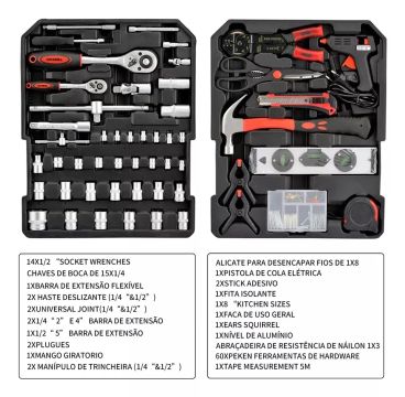 Kit De Ferramentas De Oficina Mecânica 499 Peças Tecepo