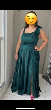 Vestido longo verde Esmeralda - G