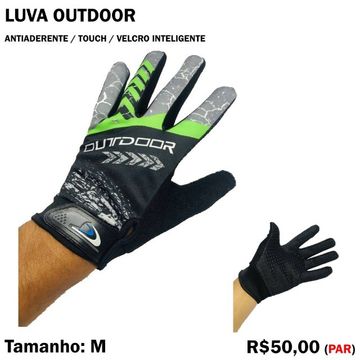 Luva Outdoor Verde Ciclismo
