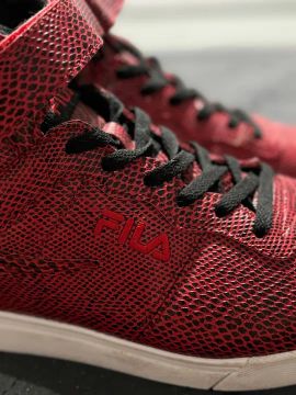 Tenis Fila vulc 13 high top Red/black Snake Print