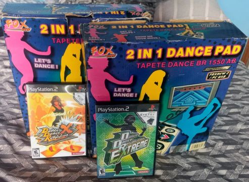 Tapete de dança 2 em 1 para Playstation 2