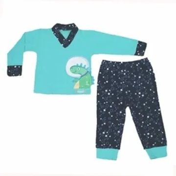 Pijama V Space Marinho - Tamanho 4 Anos