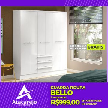 Guarda Roupa Casal Entrega e Montagem Gratis 