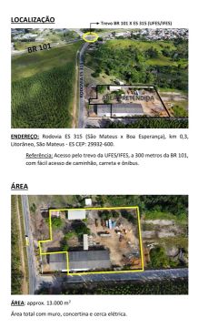 Galpão Industrial com 13.000 m² em São Mateus - ES