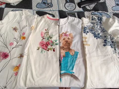 Blusas de manga e conjunto infantil 12