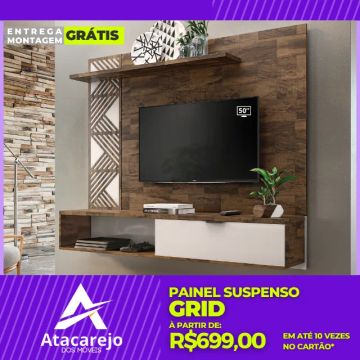 Painel Suspenso TV 50 Entrega e Montagem Grátis