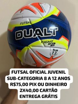 Bola de Futsal Dualt Fight R2 Sub 13 - Oficial Juvenil ENTREGA GRÁTIS 