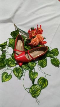 Sapatos vermelhos de salto alto
