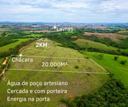  Chácara 20.000m² | Apenas 2km de Lavras - MG | Vista para a Serra da Bocaina