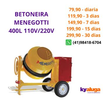 Aluguel de Betoneira placa vibratoria alugue corpo vibrador sapo, entregamos na sua obra