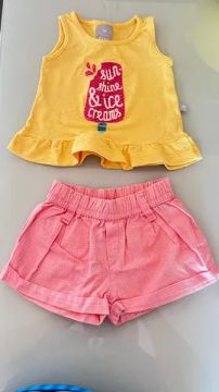 Conjuntinho blusa + short 1 ano