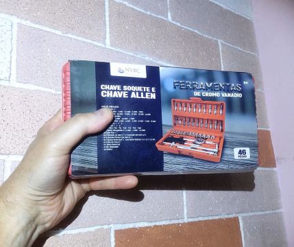 Chave Soquete com Catraca Hobby + Allen 44 Peças + Maleta