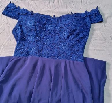 Vestido Festa Longo (Azul Royal) Veste Tamanho 46/48