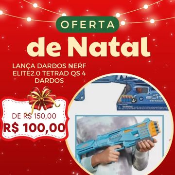 Nerf Elite 2.0 Tetrad QS 4 - Lançador de Dardos - Oferta de Natal!