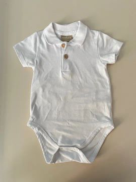 Body Polo Bebê Milon - Branco -  9meses