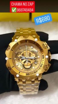 Relógio INVICTA VENOM HYBRID GOLD MULTIFUNCIONAL 