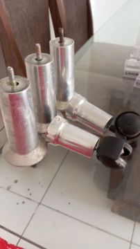 Pés para cama reforçado aço cromado 