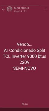 Ar condicionado inverter TCL 9000Btus