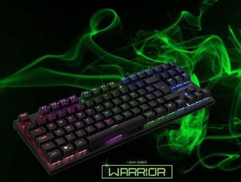 Teclado Mecânico Gamer Warrior - RGB - Linha Gamer Usb