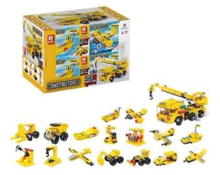 Kit 16 Blocos De Montar Construtores Infantil Kids Brinquedo