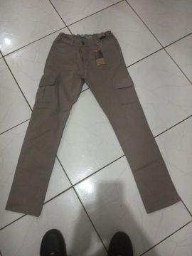 Calça Cargo Masculina Bege