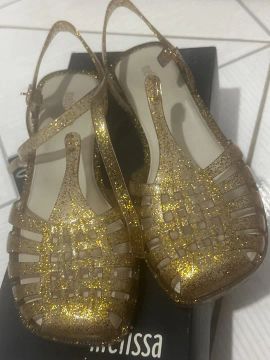 Sandálias Melissa Glitter Dourada