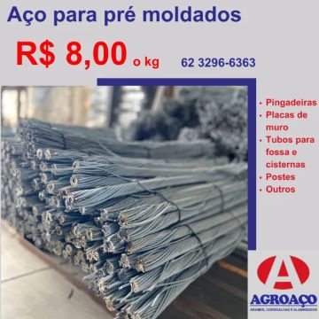 Arame de aço e cordoalha para fabricação de pré moldados