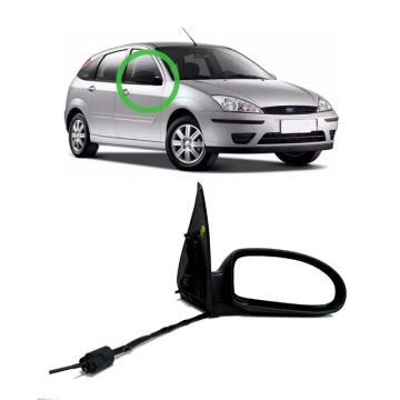 Retrovisor Focus 2002 a 2008 Com Controle - Lado Direito