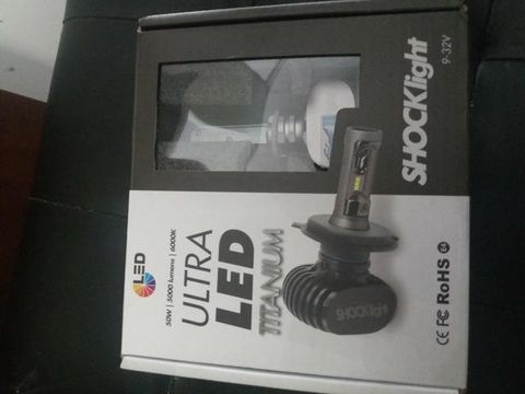 Led ultra led h27 schocklight Nova na embalagem garantida instalado