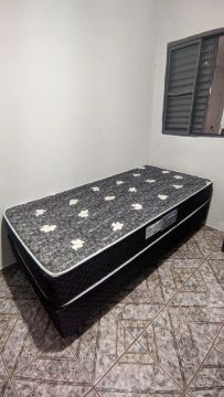 Cama Box Solteiro com Colchão Gazin