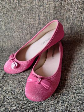 Sapatilha moleca rosa com glitter 