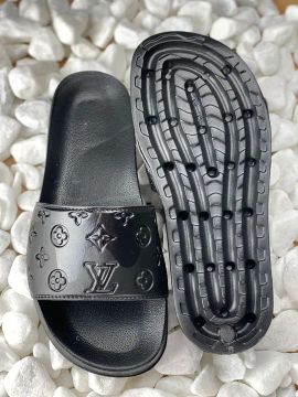 Chinelo Slide  Louis Vuitton Masculino linha Premium Preto
