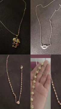 2 cordao,uma pulseira e 1 tornozeleira foleada