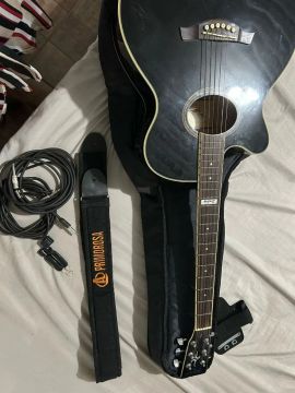 Violão Elétrico Preto - Ótimo estado!