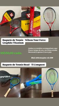 RAQUETES DE TENIS SEMI NOVAS