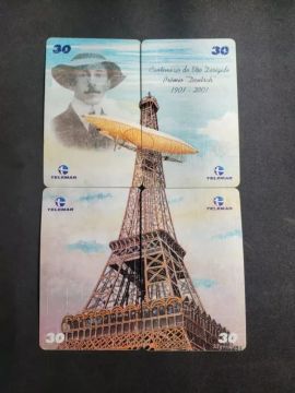 Conjunto Centenário Do Vôo - Santos Dumont - Cartão Telef. (Usado)