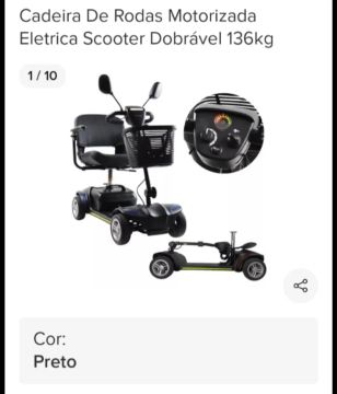 Cadeiras de Rodas Motorizadas Dobráveis