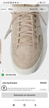 Tênis Jute Ag Sneaker Bege