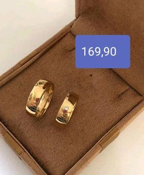 Promoção alianças banhadas a ouro 18 k