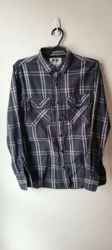 Camisa xadrez de algodão.