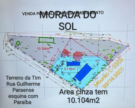 Vendo Excelente terreno em Adrianópolis com 10.104m2. Plano e Documentado. Rua Guilherme P